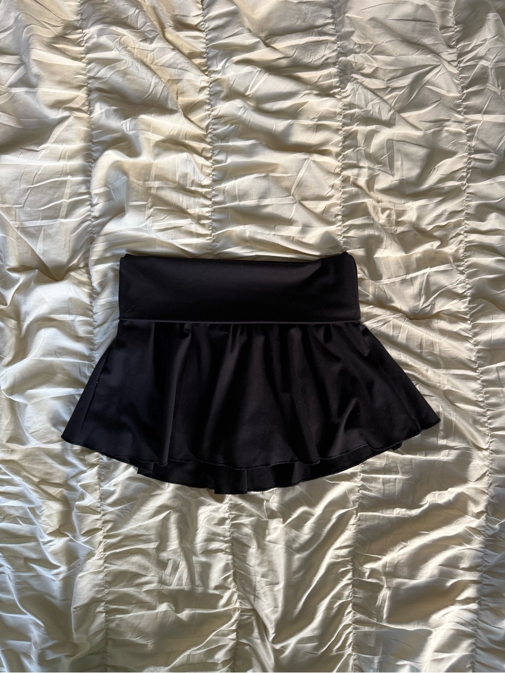 Garage Black Foldover Mini Skirt